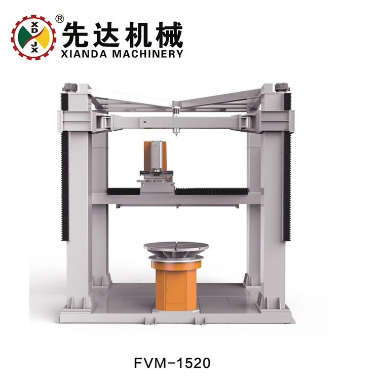 Vertikale 4-Achsen-CNC-Steingravurmaschine für 3D-Statuen und Säulen